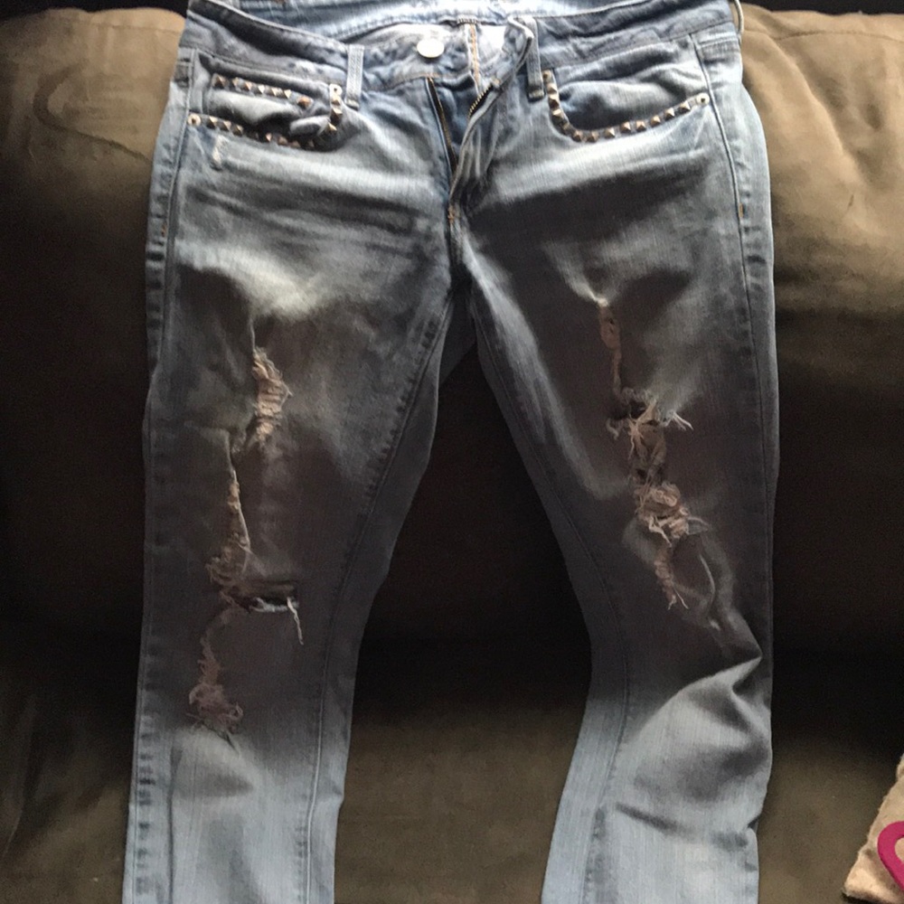 American eagle stretch jean capris